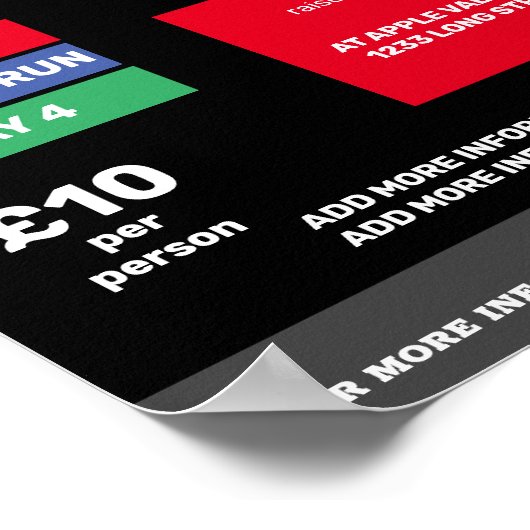 Poster voor RUN OF WALK-fundraisator (Hoek)