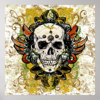 Poster voor schedelontwerp