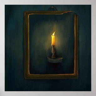 Poster voor schilderen met kaarslicht