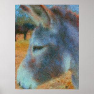 Poster voor schilderen van Donkey en Paarden
