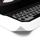 Poster voor schrijfmachineschakelaar afdrukken (Hoek)