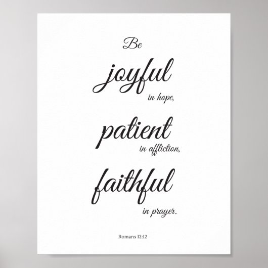 Poster voor scripts, Christelijk poster, Romans 12 (Voorkant)