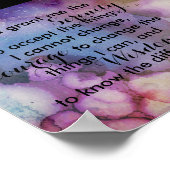 Poster voor serverbegebed citeert abstracte waterv (Hoek)