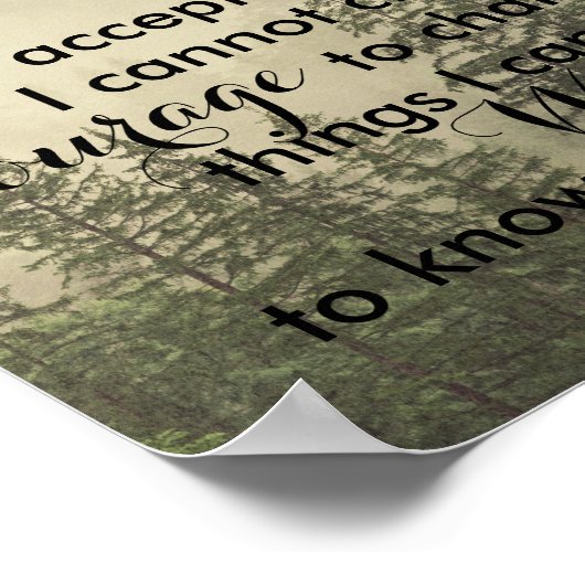 Poster voor serverbeugel noteer natuur ontwerp (Hoek)