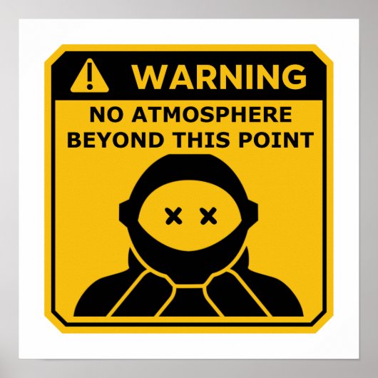 Poster voor sfeerwaarschuwing voor ruimtevaartinge (Voorkant)