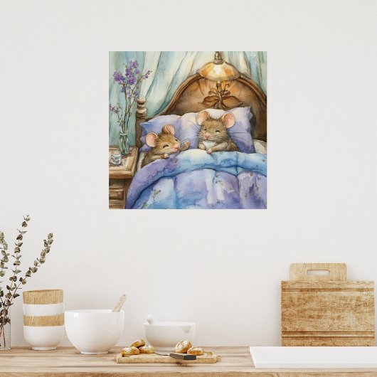 Poster voor slapende muizen (Keuken)