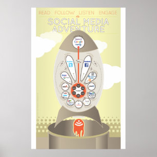 Poster voor sociaal mediavontuur