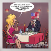 Poster voor sociale media-profielen en deating Fun (Voorkant)