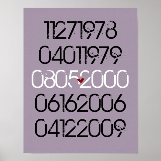 Poster voor speciale datums in nood (Voorkant)