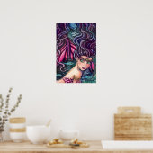 Poster voor spellen van zeemeermin en vis (Keuken)