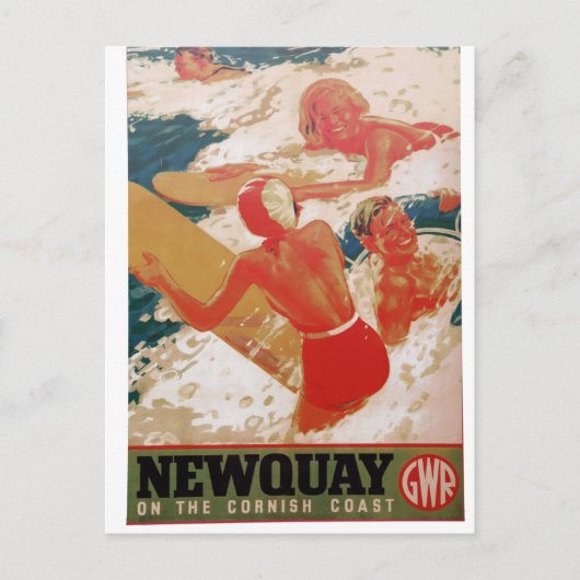  poster voor spoorwegen, Newquay Cornwall Briefkaart (Voorkant)