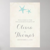 Poster voor sterretjes trouw verlovingsfeest (Voorkant)