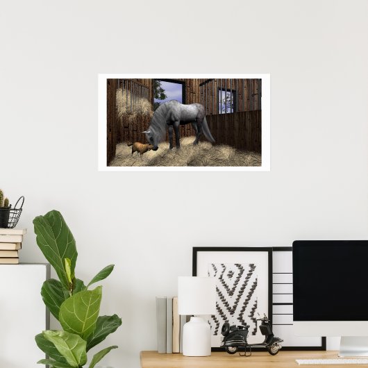 Poster voor stille bedrijven (Thuiskantoor)