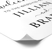 poster voor stoffige blauwe bloemen bruiloft welko (Hoek)