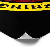 Poster voor stralingswaarschuwing (Hoek)