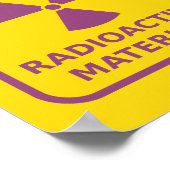 Poster voor stralingswaarschuwing (Hoek)