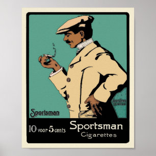 Poster voor tabak - Sportman Sigaretten