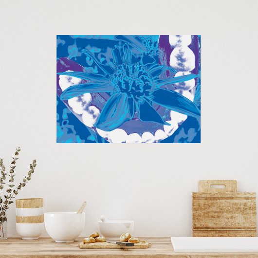 Poster voor tanden- en bloemenontwerp (Keuken)