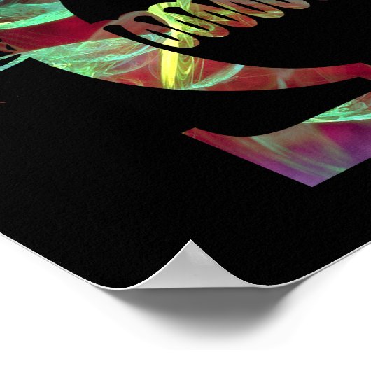 Poster voor tapeleven - zwart BG (Hoek)