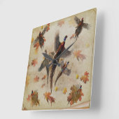 Poster voor tapisserieën met frituurwerk vierkante klok (Hoek)