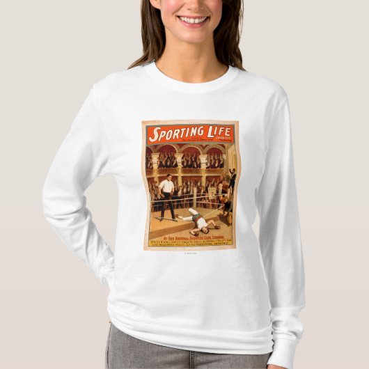 poster voor theatrisch spel "Sportleven" T-shirt (Voorkant)