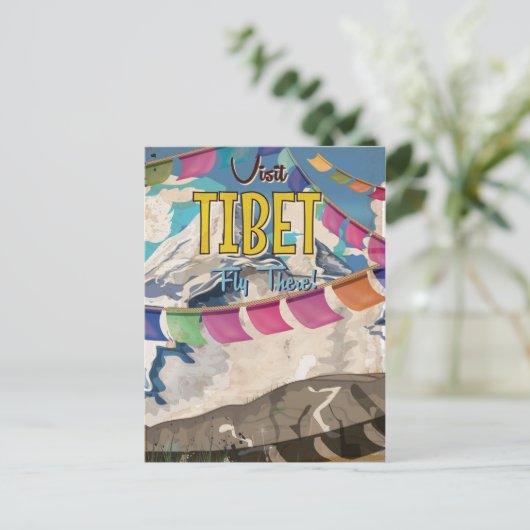 Poster voor Tibet-reizen Briefkaart (Staand voorkant)