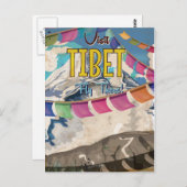 Poster voor Tibet-reizen Briefkaart (Voorkant / Achterkant)