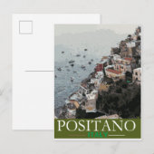 Poster voor toerisme in Positano Aankondigingskaart (Voorkant / Achterkant)
