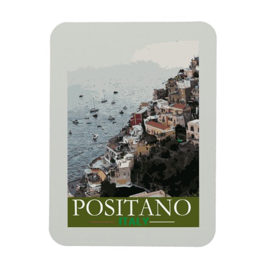 Poster voor toerisme in Positano Magneet (Verticaal)