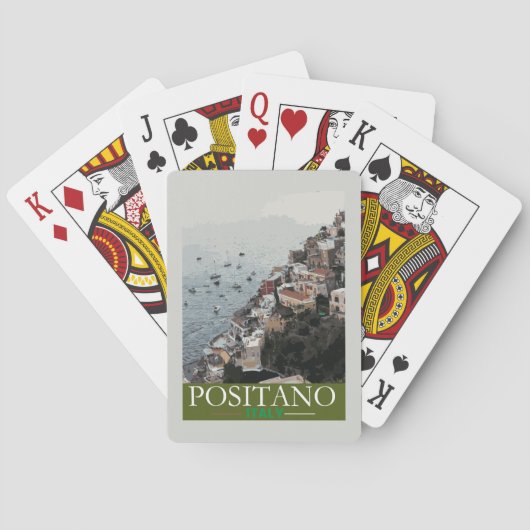 Poster voor toerisme in Positano Pokerkaarten (Achterkant)