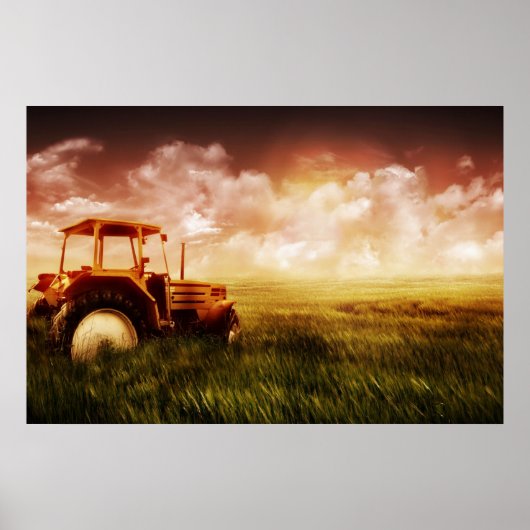 Poster voor tractorstroomopdrijving (Voorkant)