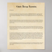 Poster voor traditioneel katholiek huwelijk (Voorkant)