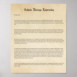 Poster voor traditioneel katholiek huwelijk