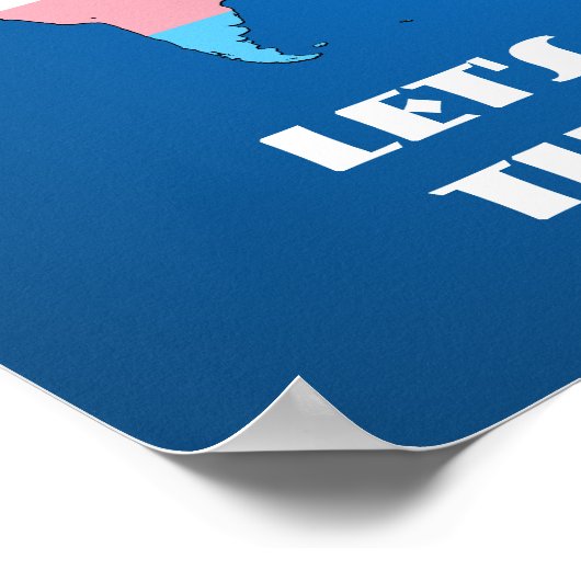 Poster voor transgenderpride wereldkaart (Hoek)