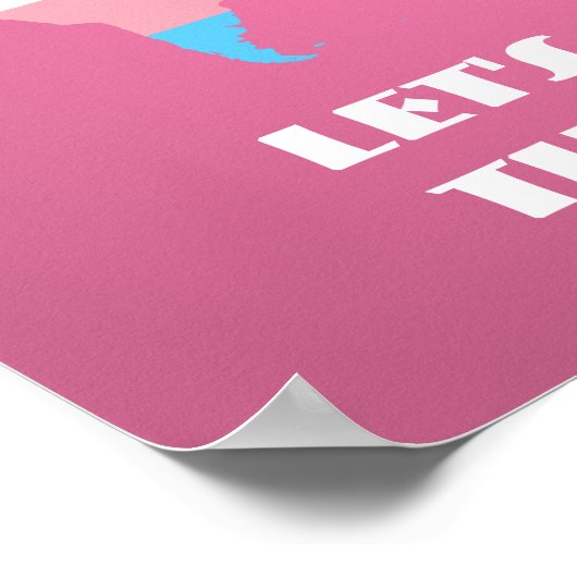 Poster voor transgenderpride wereldkaart (Hoek)