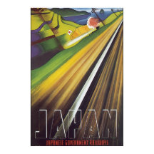 Poster voor treinreizen door de Japanse overheid