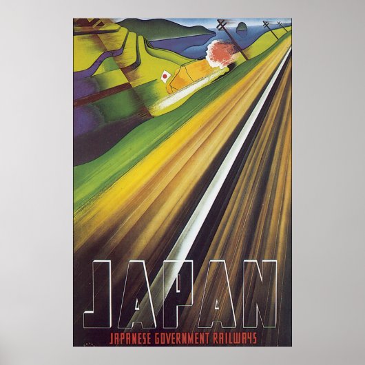 Poster voor treinreizen door de Japanse overheid (Voorkant)