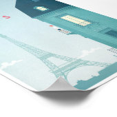 Poster voor treinreizen Parijs Vintage (Hoek)