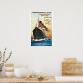 Poster voor treinverkeer Oceanliner Ierland (Keuken)