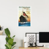 Poster voor treinverkeer Oceanliner Ierland (Thuiskantoor)