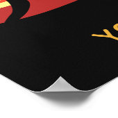 Poster voor Tropical Sunset-aangepaste tekst (Hoek)