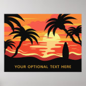 Poster voor Tropical Sunset-aangepaste tekst (Voorkant)