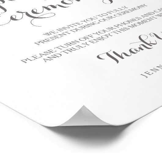 Poster voor Tropical Wedding Unplugged Ceremony Si (Hoek)