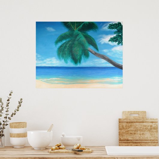 poster voor tropische eilanden in de Seychellen -  (Keuken)