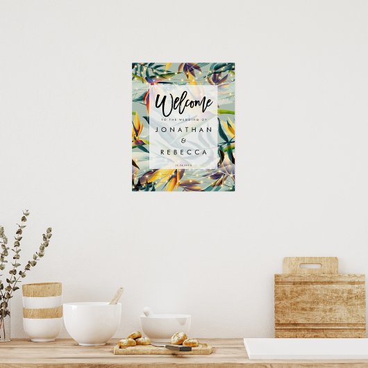 poster voor tropische lichten bruiloft (Keuken)