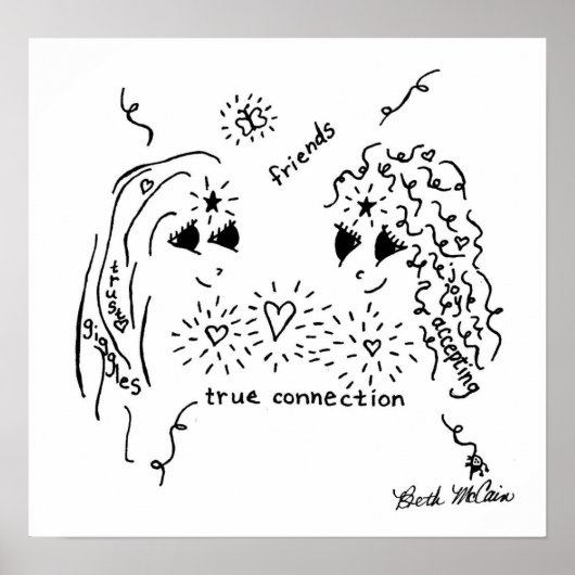 Poster voor 'True Connection' voor vriendschap (Voorkant)