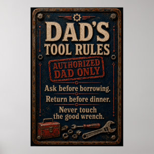 Poster voor vaders garage