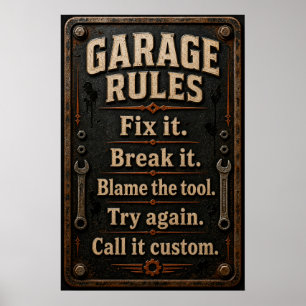 Poster voor vaders garage