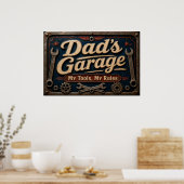 Poster voor vaders garage (Keuken)