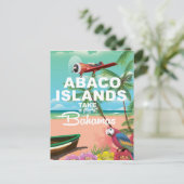 Poster voor vakantie op de eilanden van Abaco Briefkaart (Staand voorkant)